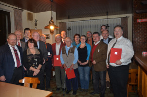 Hohe Ehrungen für verdiente und langjährige Mitglieder beim SPD- Ortsverein Windheim.